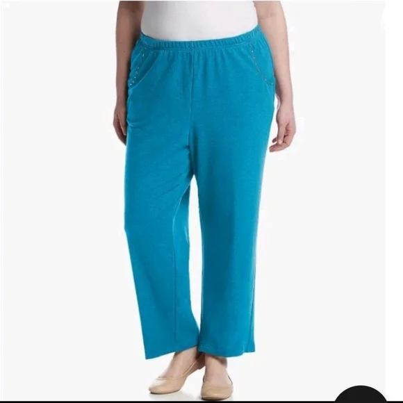 NWT Alfred Dunner Adirondack Trail French Terry Casual Pants Size 18P - Picture 1 of 7